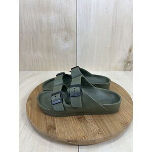 Weestep Essential Lightweight Green Double Strap Sandals Womens Size 7